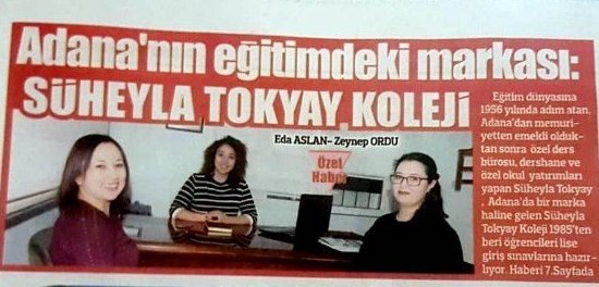 Toros Gazetesi'nde Yayımlanan Röportajımız